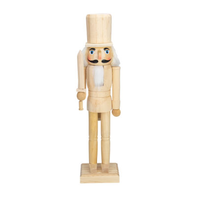 Northlight 15in Unfinished Paintable Wooden  With Sword Christmas Nutcracker