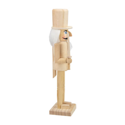 Northlight 15in Unfinished Paintable Wooden  With Sword Christmas Nutcracker