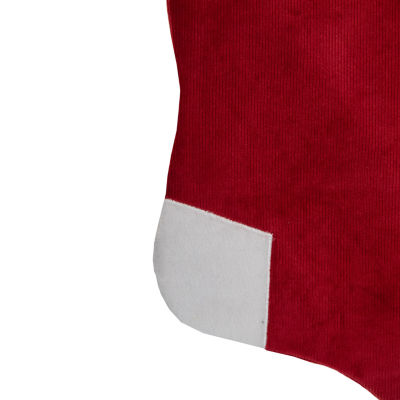 Northlight 20.5-Inch Red And White Velvet  With Faux Fur Christmas Stocking