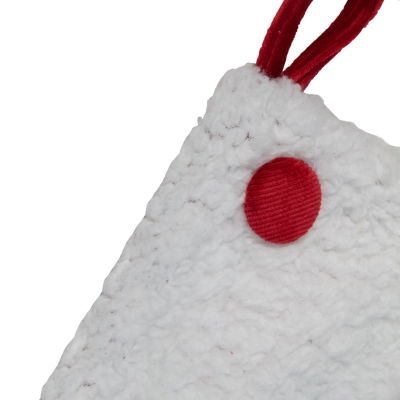 Northlight 20.5-Inch Red And White Velvet  With Faux Fur Christmas Stocking