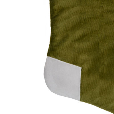 Northlight 20.5-Inch Green And White Corduroy Christmas Stocking