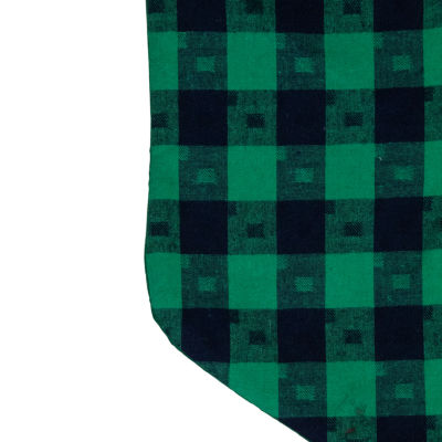 Northlight 20in Green And Black Plaid Christmas Stocking