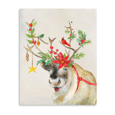 Lumaprints Playful Reindeer Ii Canvas Art