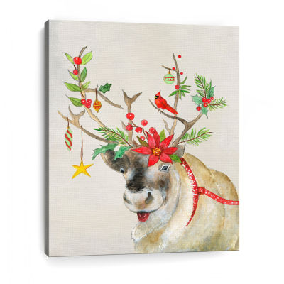 Lumaprints Playful Reindeer Ii Canvas Art