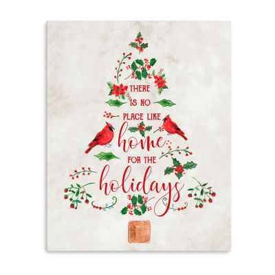 Lumaprints Home For The Holidays Tree Canvas Art