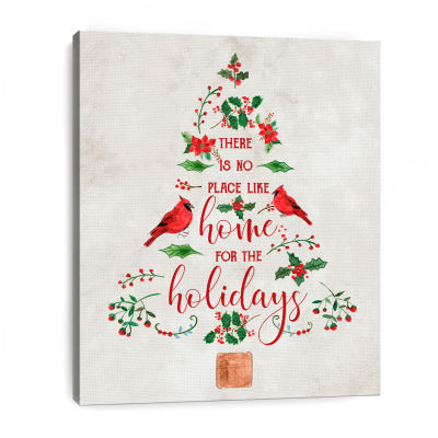 Lumaprints Home For The Holidays Tree Canvas Art