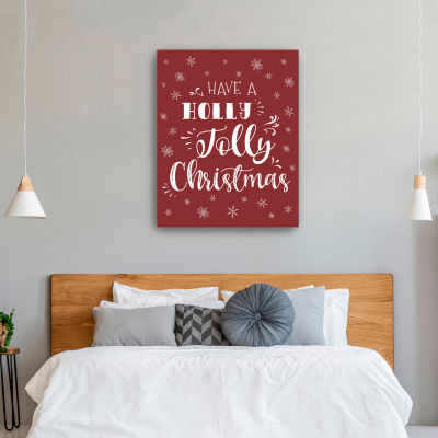 Lumaprints Holly Jolly Christmas Canvas Art