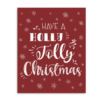 Lumaprints Holly Jolly Christmas Canvas Art