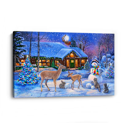 Lumaprints Christmas Wildlife Magic Canvas Art