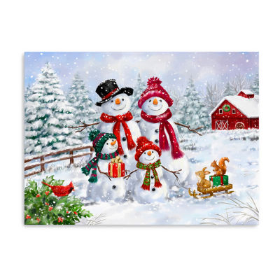 Lumaprints Snowman Family Canvas Art