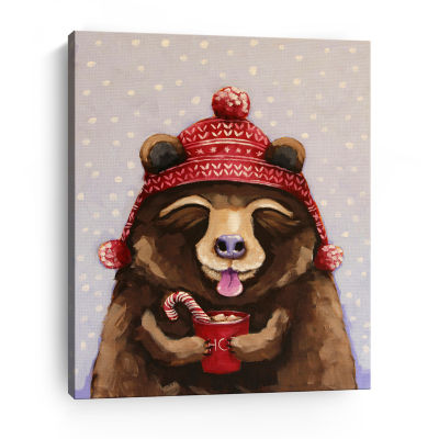 Lumaprints Hot Chocolate Bear Canvas Art