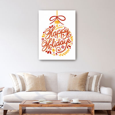 Lumaprints Happy Holidays Canvas Art