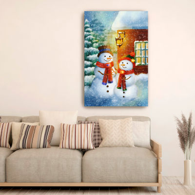 Lumaprints Snow Couple Canvas Art