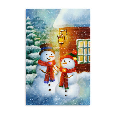 Lumaprints Snow Couple Canvas Art