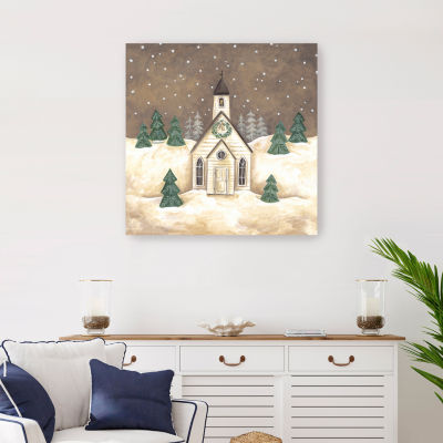 Lumaprints Christmas Church Canvas Art