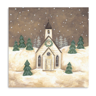 Lumaprints Christmas Church Canvas Art