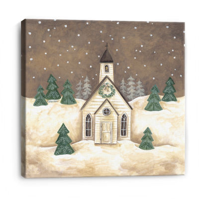 Lumaprints Christmas Church Canvas Art