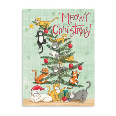 Lumaprints Meowy Christmas Canvas Art