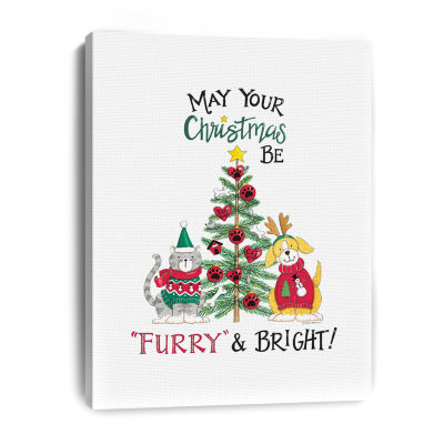 Lumaprints May Your Christmas Be Furry Canvas Art