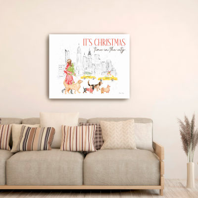 Lumaprints Christmas The City Landscape Canvas Art