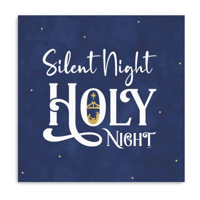 Lumaprints O Holy Night I On Blue Canvas Art