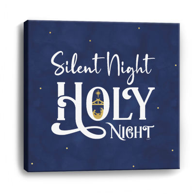 Lumaprints O Holy Night I On Blue Canvas Art