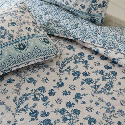 Patina Vie Maison Vintage Block Print Reversible Quilt Set