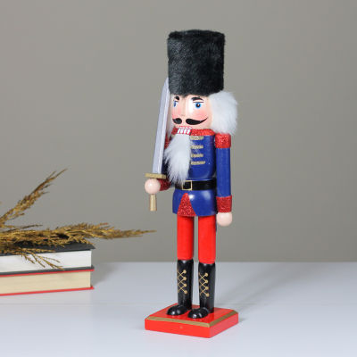 Northlight 14in Red And Blue  Soldier With Sword Christmas Nutcracker