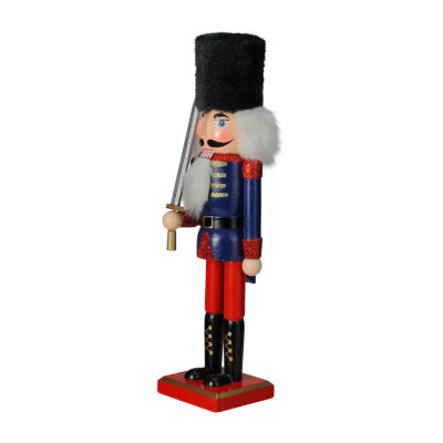 Northlight 14in Red And Blue  Soldier With Sword Christmas Nutcracker