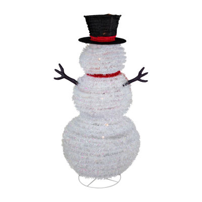 Northlight 4ft Lighted Pop-Up Snowman Christmas Holiday Yard Art