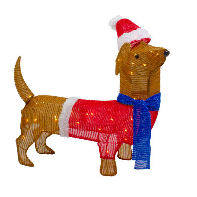 Northlight 26in Led Lighted Dachshund Dog Christmas Yard Art