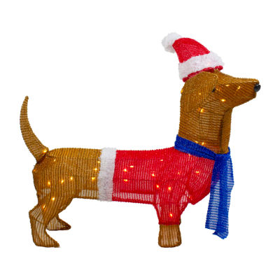 Northlight 26in Led Lighted Dachshund Dog Christmas Yard Art