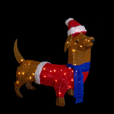 Northlight 26in Led Lighted Dachshund Dog Christmas Yard Art