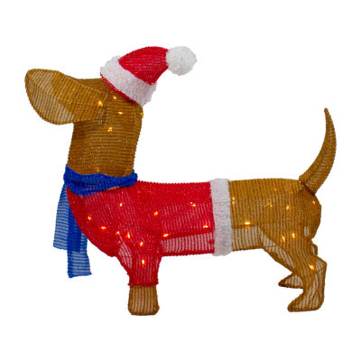 Northlight 26in Led Lighted Dachshund Dog Christmas Yard Art