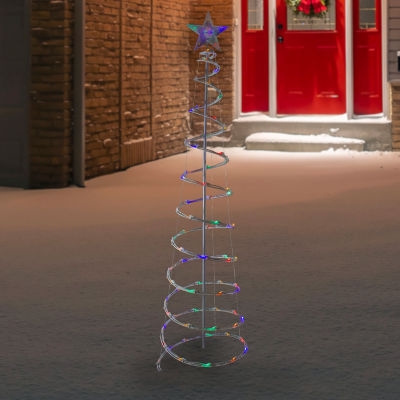 Northlight 6ft Led Lighted Spiral Cone Tree  Multi Lights Christmas Yard Art