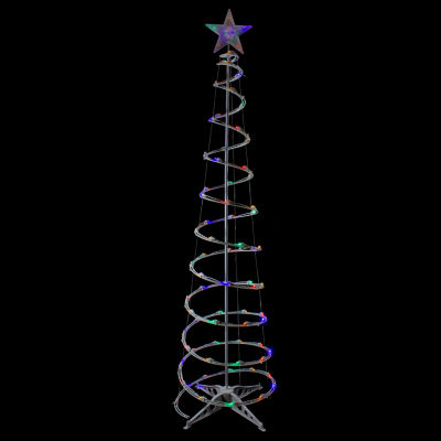 Northlight 6ft Led Lighted Spiral Cone Tree  Multi Lights Christmas Holiday Yard Art