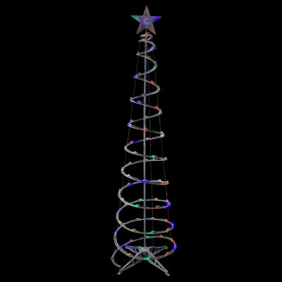 Northlight 6ft Led Lighted Spiral Cone Tree  Multi Lights Christmas Yard Art