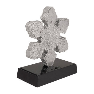 Northlight Silver Glittered Led Lighted Snowflake  7in Christmas Stocking Holder