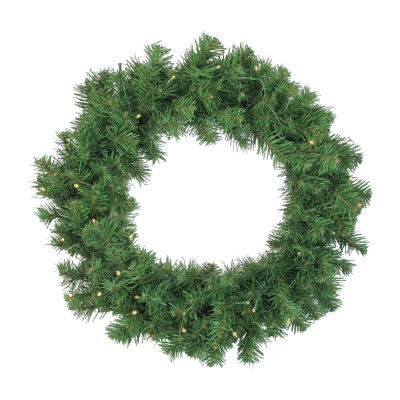 Northlight Artificial Winter Spruce 6.5ft Clear Lights Indoor Pre-Lit 5-pc. Christmas Garland & Wreath Set