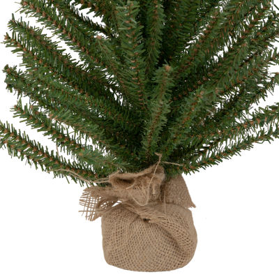 Northlight Medium Scottsdale Artificial In Burlap Base Unlit 3 Foot Pine Christmas Tree