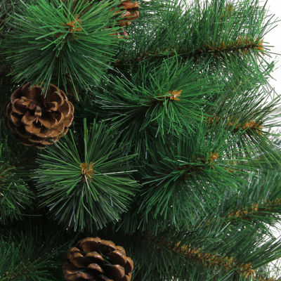 Northlight Medium Royal Oregon Burlap Base Artificial Unlit 1 1/2 Feet Pine Christmas Tree