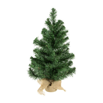 Northlight Medium Traditional Green Mini Artificial In Burlap Sack Unlit 2 Foot Pine Christmas Tree