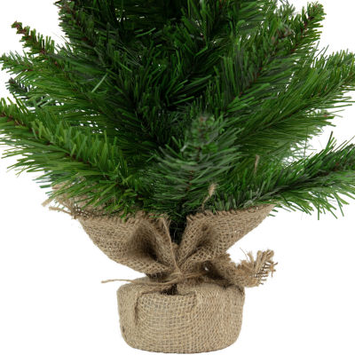 Northlight Mini Balsam Medium Artificial In Burlap Base Unlit 1 1/2 Feet Pine Christmas Tree