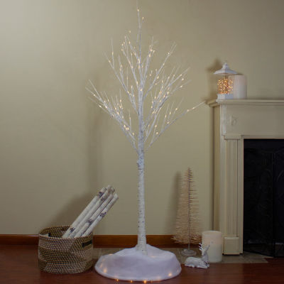 Northlight 6ft Lighted White Birch Twig Tree  Warm White Led Lights Christmas Holiday Yard Art