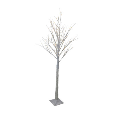 Northlight 6ft Lighted White Birch Twig Tree Warm White Led Lights Christmas Yard Art