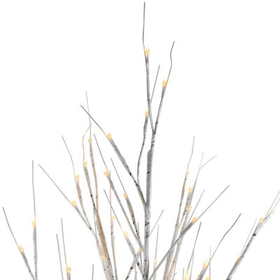 Northlight 6ft Lighted White Birch Twig Tree  Warm White Led Lights Christmas Holiday Yard Art