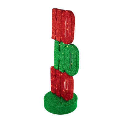 Northlight "39in Lighted Red And Green ""Ho Ho Ho"" Sign" Christmas Yard Art