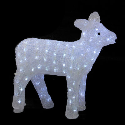 Northlight 18in Lighted Commercial Grade Acrylic Baby Reindeer Christmas Yard Art