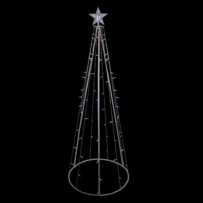 Northlight 6ft Multi-Color Led Lighted Cone Tree Christmas Holiday Yard Art