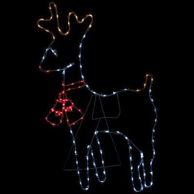 Northlight 36in Lighted Standing Reindeer Silhouette Decor Christmas Holiday Yard Art